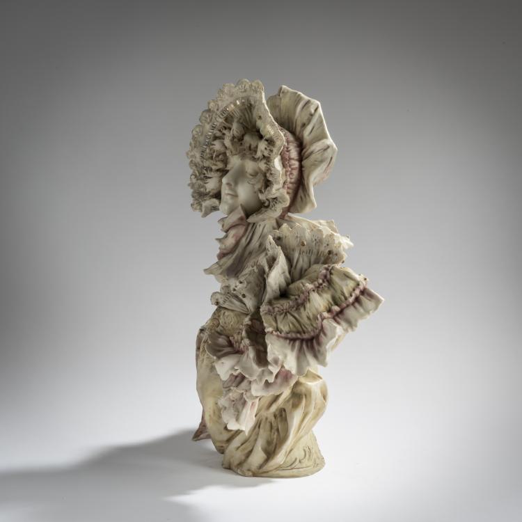 Bild 3 zu Objekt, Female bust, c. 1899, Eduard Stellmacher, Amphora-Werke Riessner, Stellmacher & Kessel, Turn-Teplitz, 156D 795