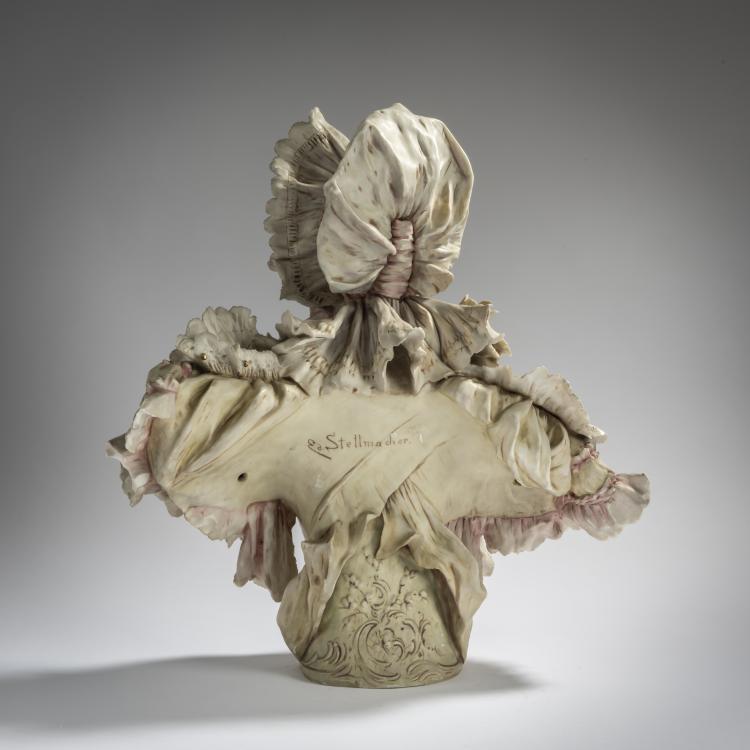 Bild 4 zu Objekt, Female bust, c. 1899, Eduard Stellmacher, Amphora-Werke Riessner, Stellmacher & Kessel, Turn-Teplitz, 156D 795