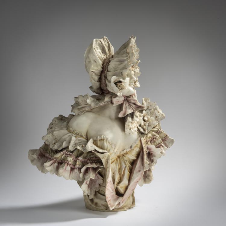 Bild 6 zu Objekt, Female bust, c. 1899, Eduard Stellmacher, Amphora-Werke Riessner, Stellmacher & Kessel, Turn-Teplitz, 156D 795