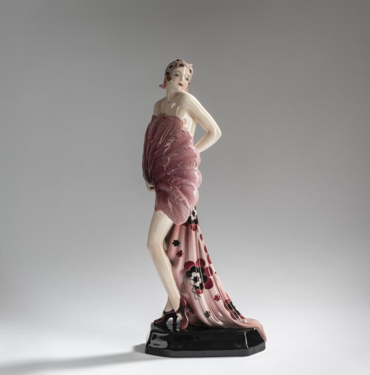 Hauptbild zu Objekt, 'F&auml;cherdame', um 1928/29, Stephan Dakon, Goldscheider, Friedrich, Wien, 156D 818