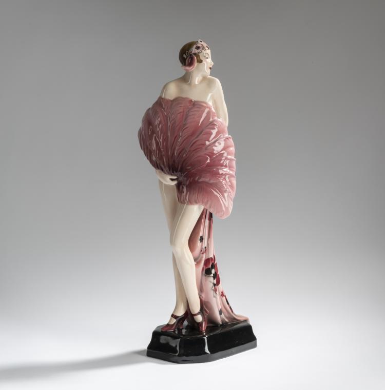 Bild 1 zu Objekt, 'F&auml;cherdame', um 1928/29, Stephan Dakon, Goldscheider, Friedrich, Wien, 156D 818