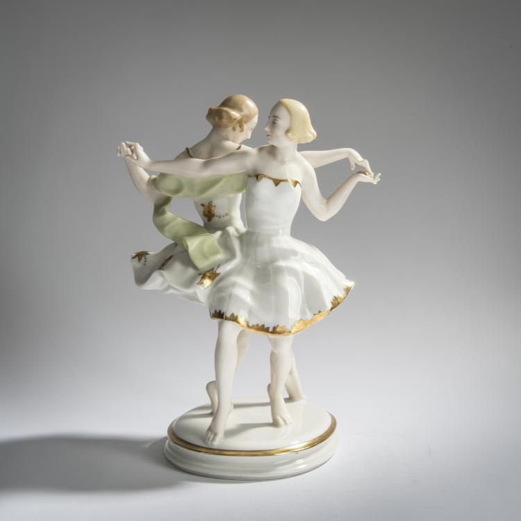 Hauptbild zu Objekt, 'Duett', 1929, Carl Werner, Hutschenreuther, Lorenz, Selb, 156D 712