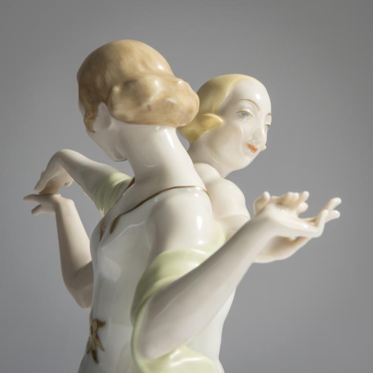 Bild 3 zu Objekt, 'Duett', 1929, Carl Werner, Hutschenreuther, Lorenz, Selb, 156D 712