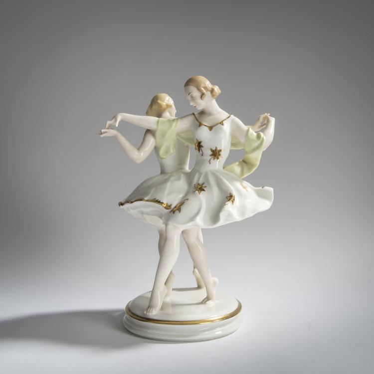 Bild 4 zu Objekt, 'Duett', 1929, Carl Werner, Hutschenreuther, Lorenz, Selb, 156D 712