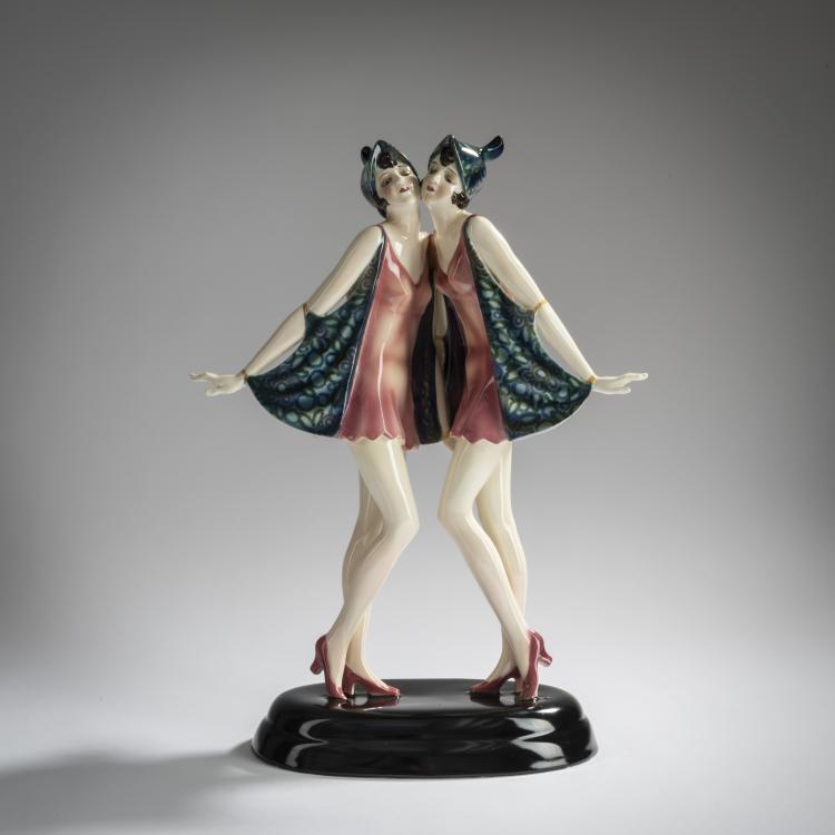 Hauptbild zu Objekt, 'Turteltauben', 1927/28, Stephan Dakon, Goldscheider, Friedrich, Wien, 156D 817