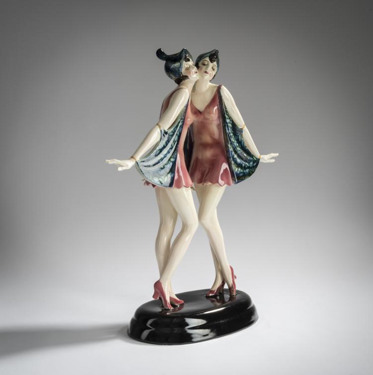 Bild 1 zu Objekt, 'Turteltauben', 1927/28, Stephan Dakon, Goldscheider, Friedrich, Wien, 156D 817