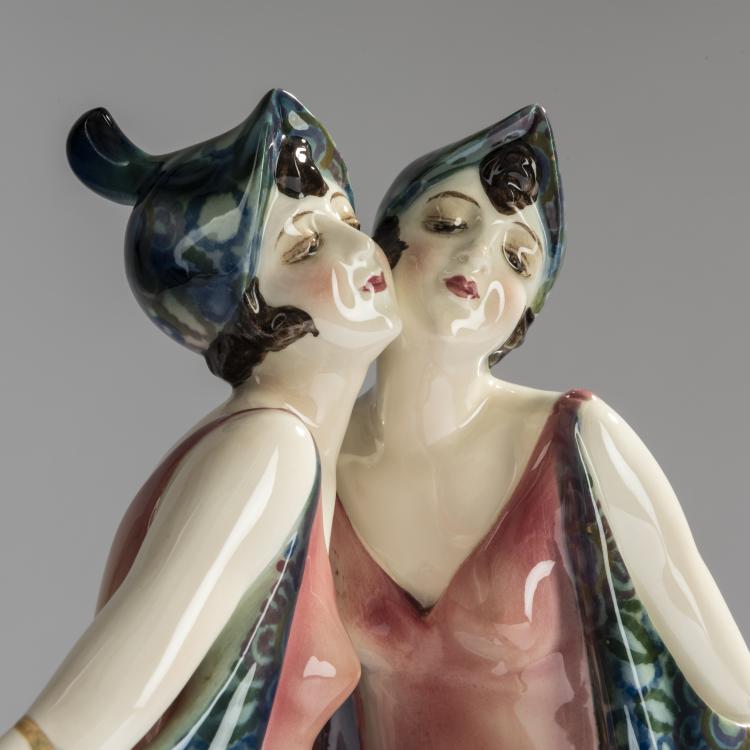 Bild 2 zu Objekt, 'Turteltauben', 1927/28, Stephan Dakon, Goldscheider, Friedrich, Wien, 156D 817