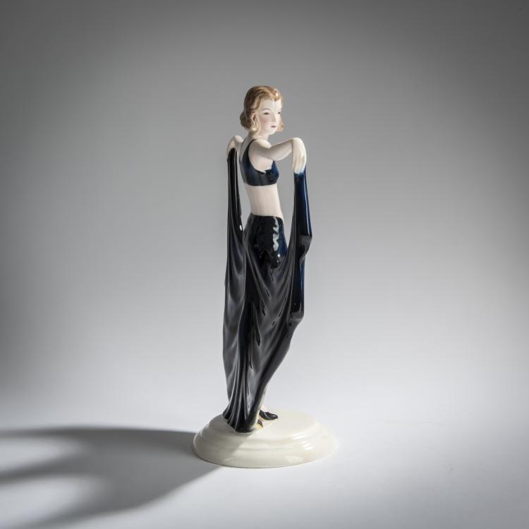 Bild 3 zu Objekt, 'Stehende T&auml;nzerin im langen Rock', um 1931, Josef Lorenzl, Goldscheider, Friedrich, Wien, 156D 825