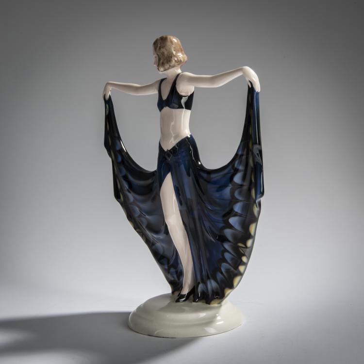 Bild 6 zu Objekt, 'Stehende T&auml;nzerin im langen Rock', um 1931, Josef Lorenzl, Goldscheider, Friedrich, Wien, 156D 825