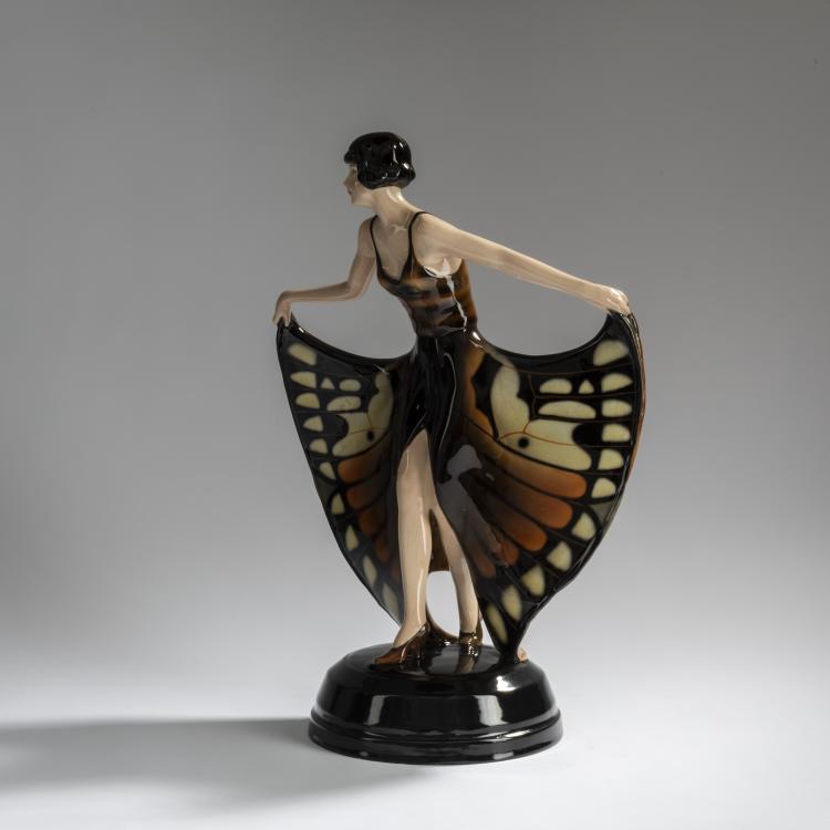 Bild 4 zu Objekt, 'Standing dancer in a butterfly dress', c. 1928, Josef Lorenzl, Goldscheider, Friedrich, Wien, 156D 820