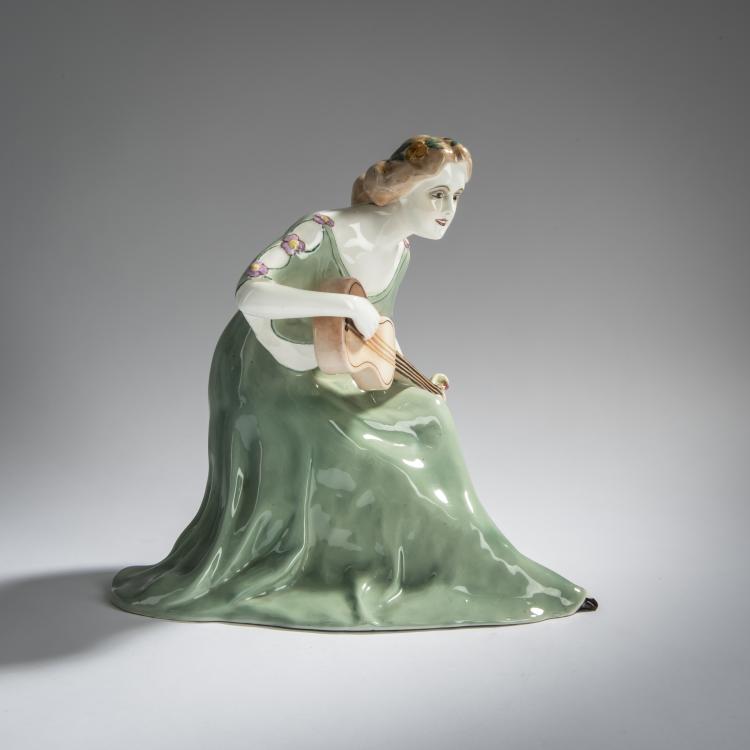 Hauptbild zu Objekt, 'Lute play', c. 1911/12, Melanie von Horsetzky, Goldscheider, Friedrich, Wien, 156D 801