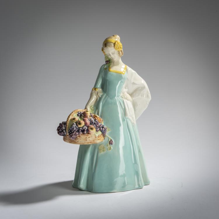 Hauptbild zu Objekt, Krinoline 'Herbst', um 1909, Johanna Meier-Michel, Wiener Kunstkeramische Werkst&auml;tte, Busch & Ludescher, 156D 849