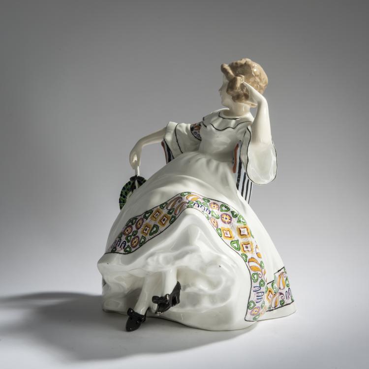 Bild 2 zu Objekt, Sitting woman with a fan, c. 1913, J&aacute;nos Petrides, Goldscheider, Friedrich, Wien, 156D 806