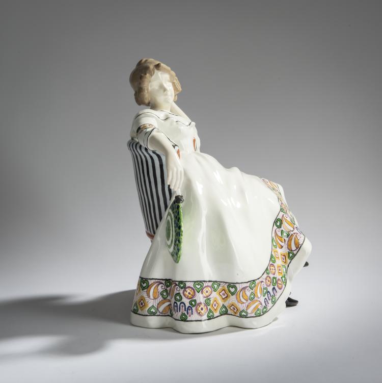 Bild 5 zu Objekt, Sitting woman with a fan, c. 1913, J&aacute;nos Petrides, Goldscheider, Friedrich, Wien, 156D 806