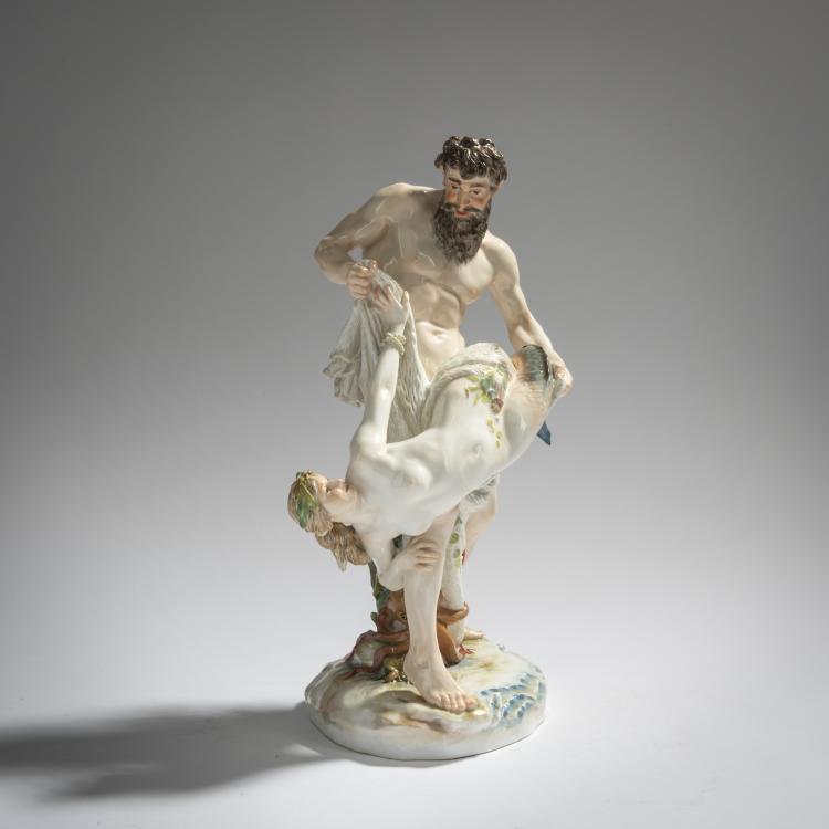 Bild 1 zu Objekt, 'Caught mermaid', 1897, Ernst Herter, Meissen, 156D 717