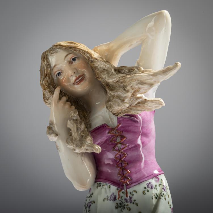 Bild 2 zu Objekt, 'Girl in the Wind', 1901, Philipp Lange, Meissen, 156D 724