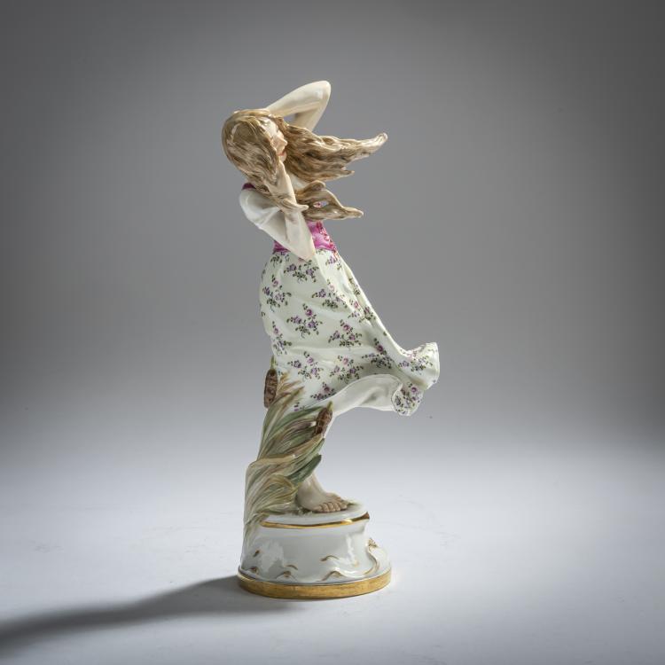 Bild 3 zu Objekt, 'Girl in the Wind', 1901, Philipp Lange, Meissen, 156D 724