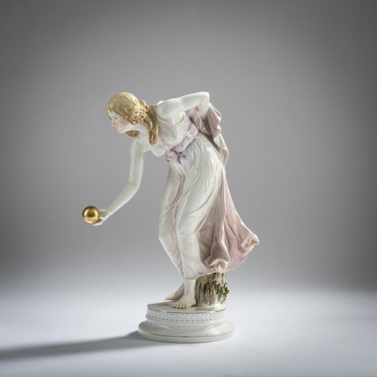 Hauptbild zu Objekt, 'Ball Player', 1897, Walter Schott (after), Meissen, 156D 722