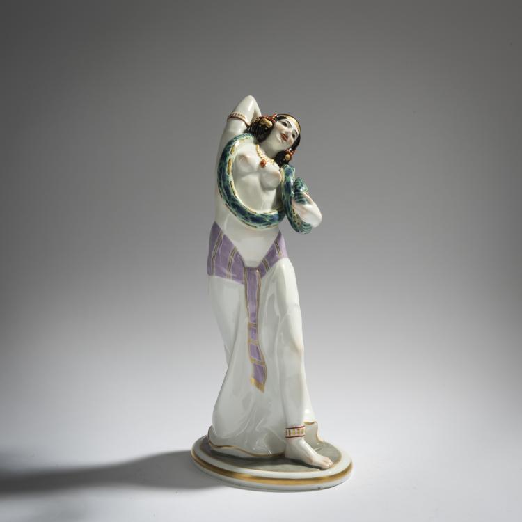 Hauptbild zu Objekt, 'Schlangent&auml;nzerin', 1913-14, Max Bochmann, Meissen, 156D 744