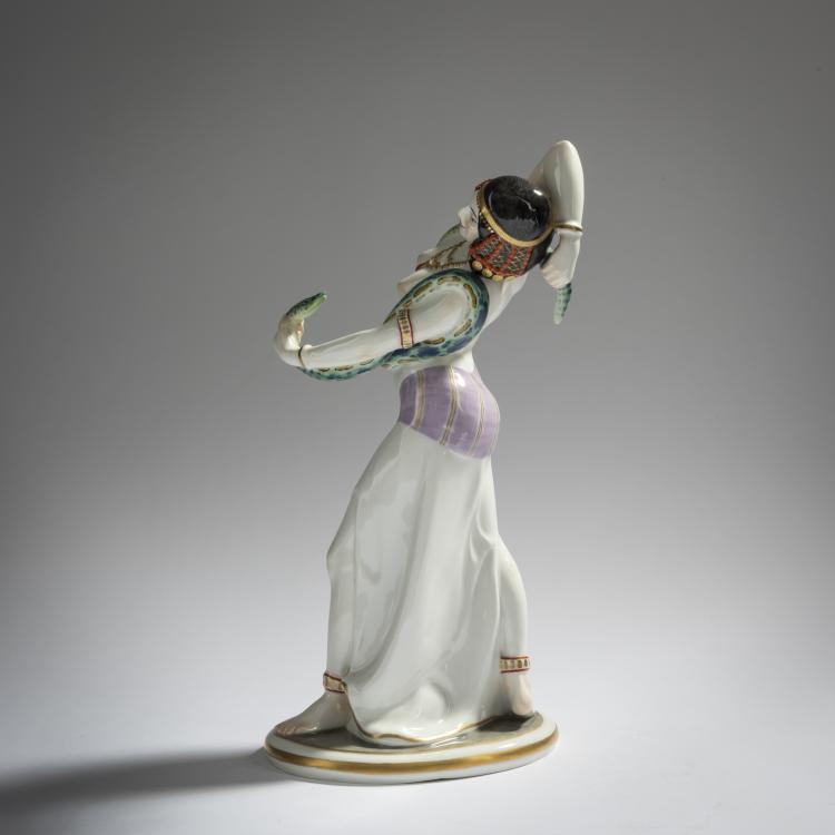 Bild 1 zu Objekt, 'Schlangent&auml;nzerin', 1913-14, Max Bochmann, Meissen, 156D 744