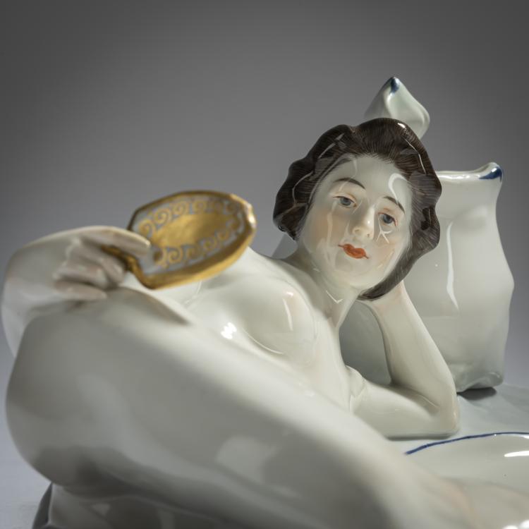 Bild 5 zu Objekt, 'Stationery with girl', 1903, Arthur Lange, Meissen, 156D 729