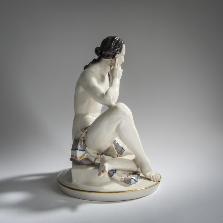 Bild 2 zu Objekt, 'Female Nude, Sitting', 1925, Hugo Meisel, Schwarzburger Werkst&auml;tten f&uuml;r Porzellankunst, Unterwei&szlig;bach, 156D 775