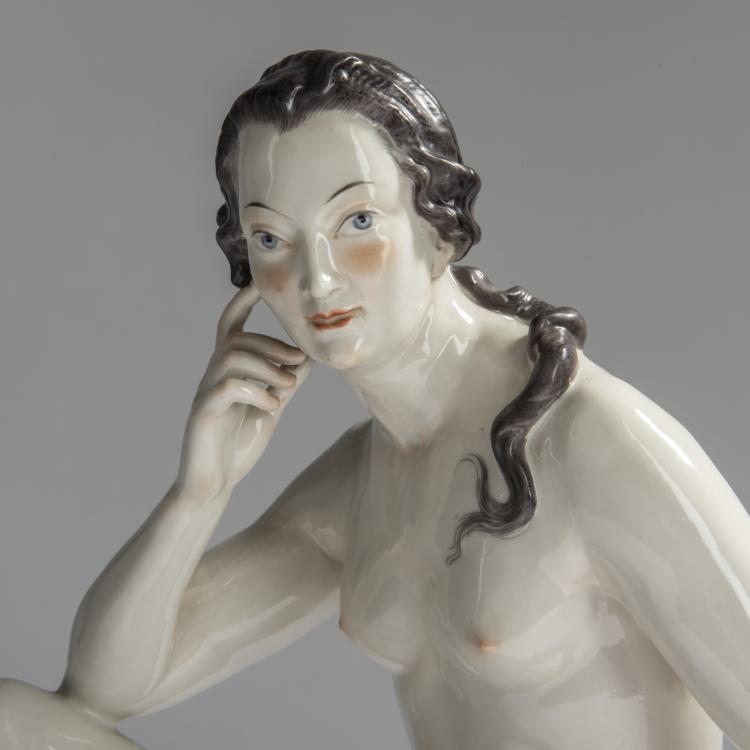 Bild 7 zu Objekt, 'Female Nude, Sitting', 1925, Hugo Meisel, Schwarzburger Werkst&auml;tten f&uuml;r Porzellankunst, Unterwei&szlig;bach, 156D 775