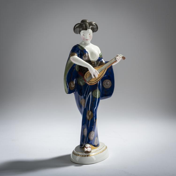 Bild 1 zu Objekt, 'Japanerin' aus dem Hochzeitszug, 1909, Adolph Amberg, Berlin, KPM, 156D 701