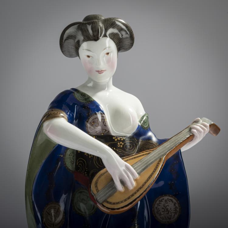 Bild 5 zu Objekt, 'Japanerin' aus dem Hochzeitszug, 1909, Adolph Amberg, Berlin, KPM, 156D 701