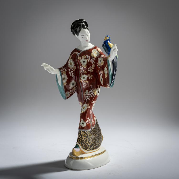 Hauptbild zu Objekt, 'Chinesin' aus dem Hochzeitszug, 1910, Adolph Amberg, Berlin, KPM, 156D 704