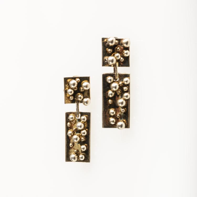 Hauptbild zu Objekt, Pair of clip earrings, 1970s, Pol Bury, 157D 966