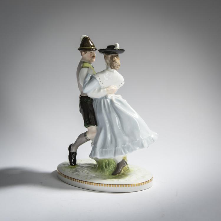 Bild 1 zu Objekt, 'Dancing Peasants', 1909, Hans Schwegerle, Berlin, KPM, 156D 705