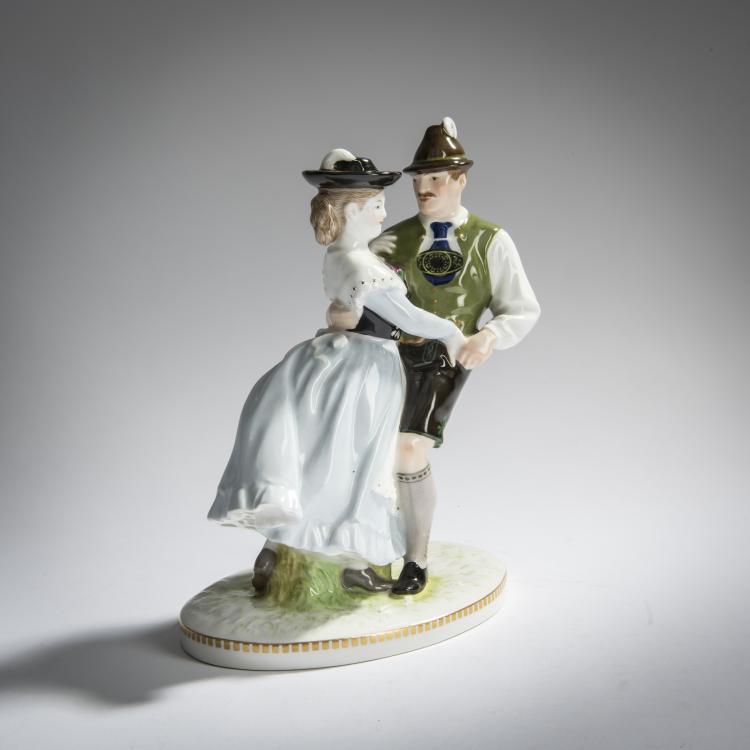 Bild 3 zu Objekt, 'Dancing Peasants', 1909, Hans Schwegerle, Berlin, KPM, 156D 705