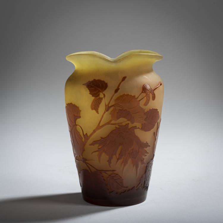 Hauptbild zu Objekt, 'Noisetiers' vase, 1920-36, Emile Gall&eacute;, Gall&eacute;, &Eacute;tablissements, Nancy, 156B 230