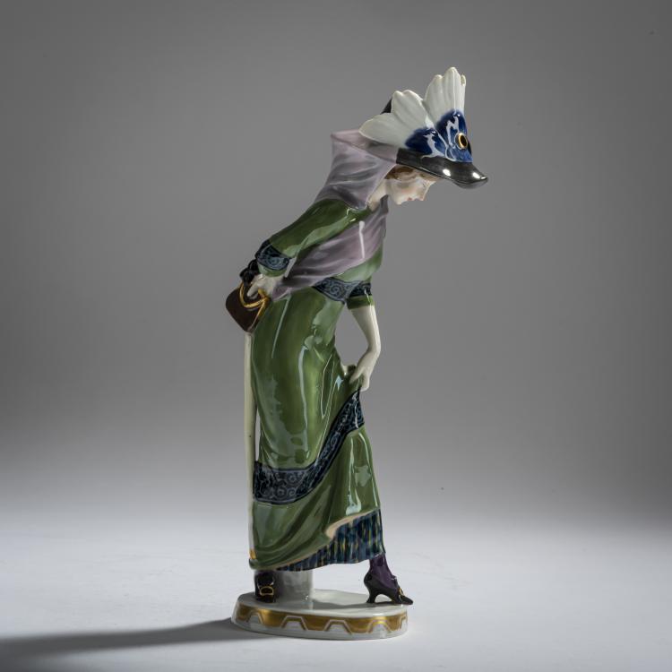 Bild 2 zu Objekt, 'Dame mit Schirm', 1911, Alfred Otto Adalbert K&ouml;nig, Meissen, 156D 742