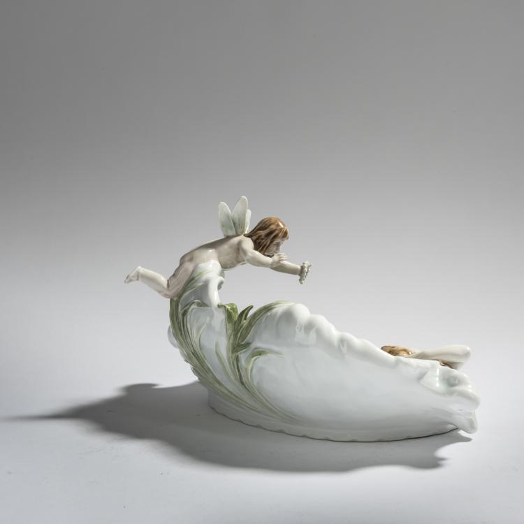 Bild 1 zu Objekt, 'Mermaid as a Wave', 1898, Paul Helmig, Meissen, 156D 719