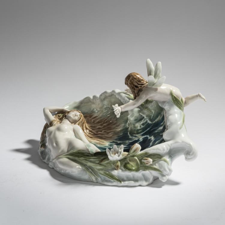 Bild 2 zu Objekt, 'Mermaid as a Wave', 1898, Paul Helmig, Meissen, 156D 719