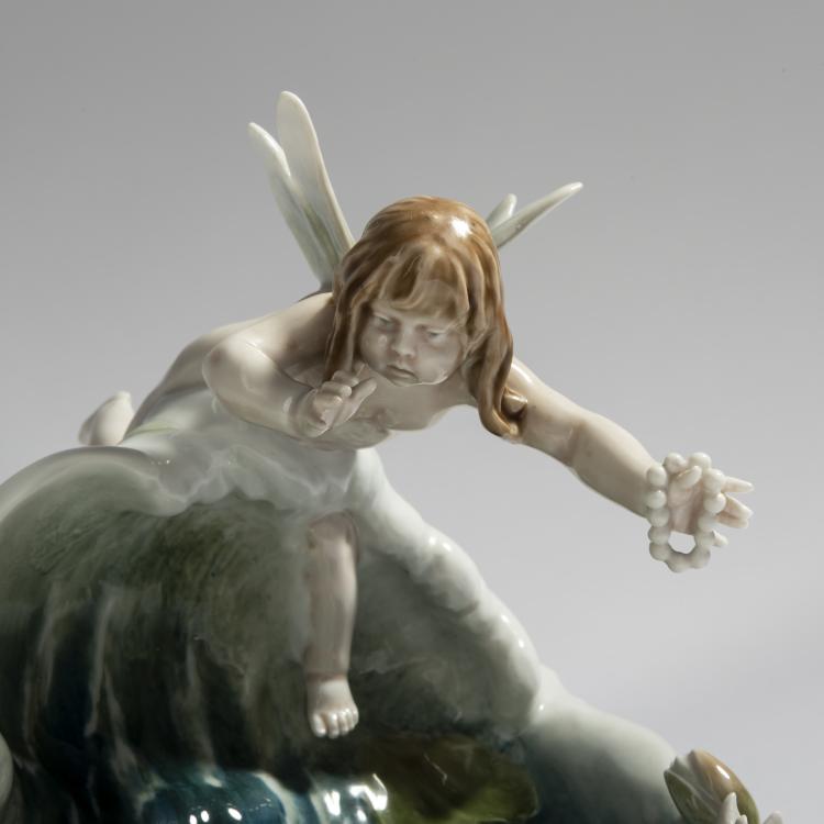 Bild 4 zu Objekt, 'Mermaid as a Wave', 1898, Paul Helmig, Meissen, 156D 719