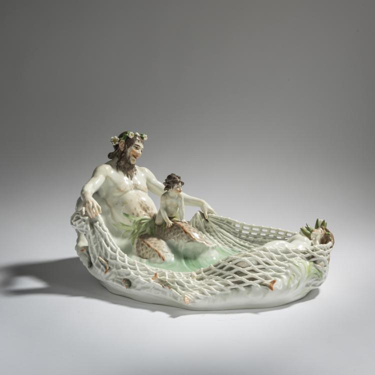 Hauptbild zu Objekt, 'Tritonenfang', 1902, Paul Helmig, Meissen, 156D 720