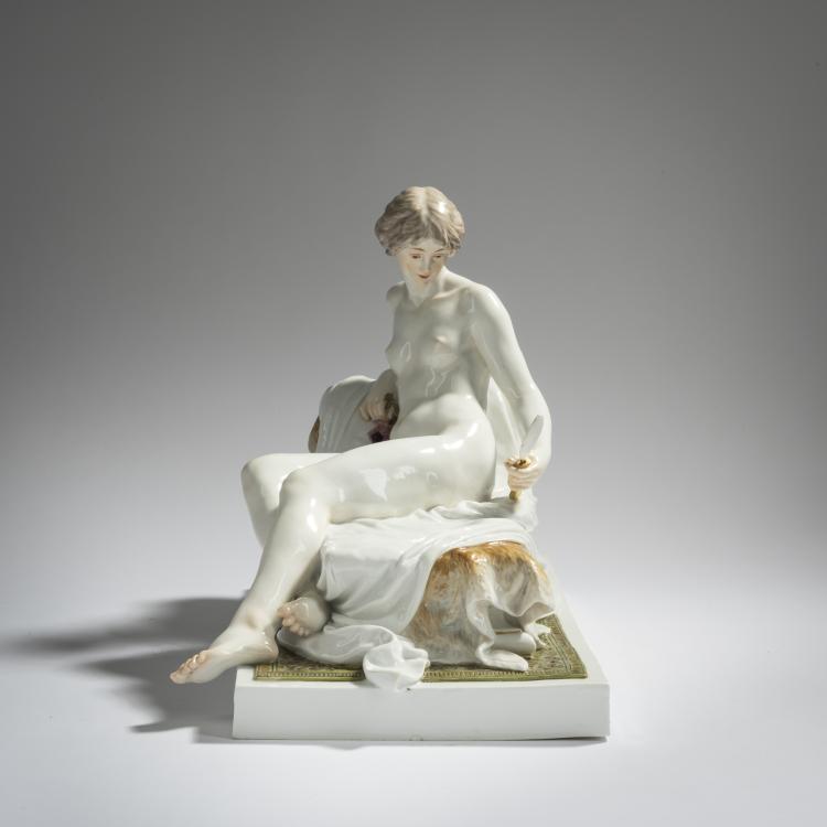 Bild 2 zu Objekt, 'Ruhende mit Spiegel', 1903, Robert Ockelmann, Meissen, 156D 728