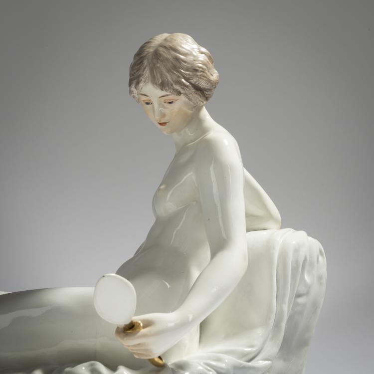 Bild 4 zu Objekt, 'Ruhende mit Spiegel', 1903, Robert Ockelmann, Meissen, 156D 728