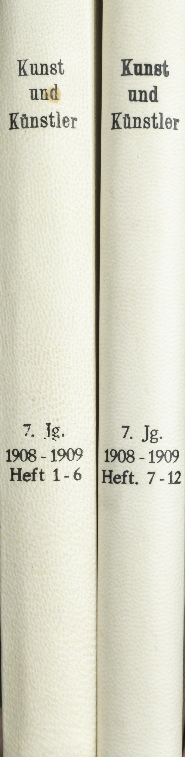 Hauptbild zu Objekt, Kunst und K&uuml;nstler, 1908-1909, 159C 705