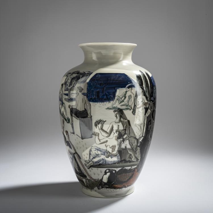 Bild 1 zu Objekt, 'Demeter - Kore Erika' vase, c. 1950, Krister Porzellanmanufaktur AG, Waldenburg, 156C 661