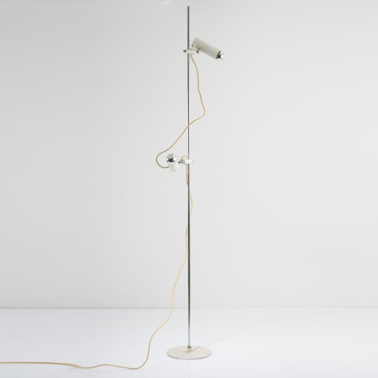Hauptbild zu Objekt, '1055 / SP' floor light with two spots, 1955, Gino Sarfatti, Arteluce, Mailand, 157B 303