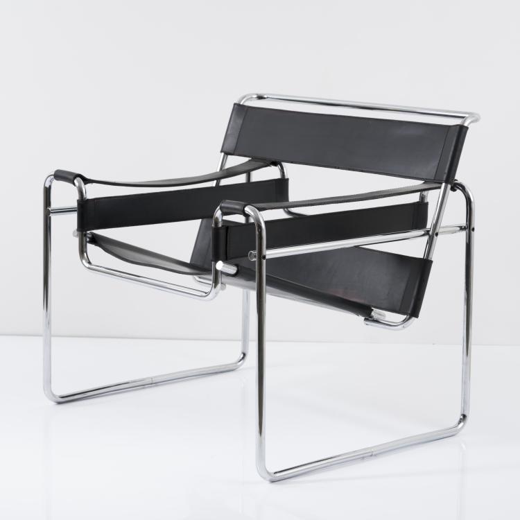 Hauptbild zu Objekt, 'B3' - 'Wassily' lounge chair, 1925, Marcel Breuer, Gavina, Mailand, 157A 17