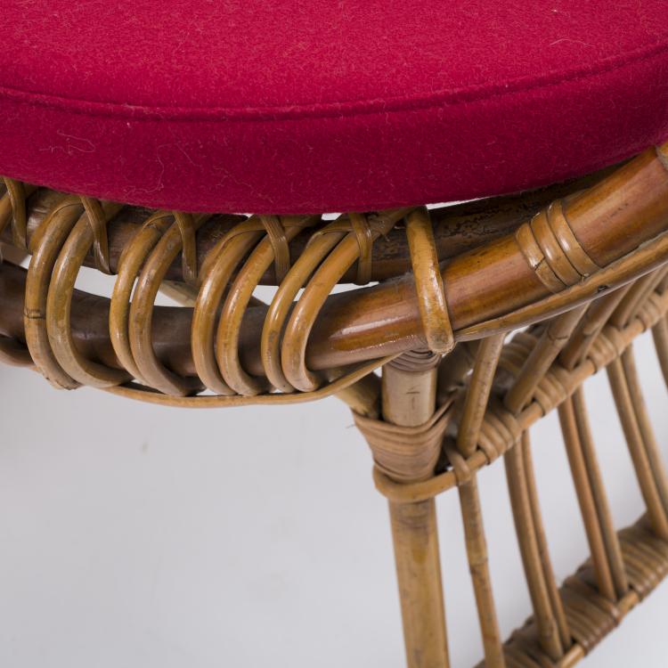 Bild 5 zu Objekt, 2 wicker chairs, c. 1956, Italien, 157B 333