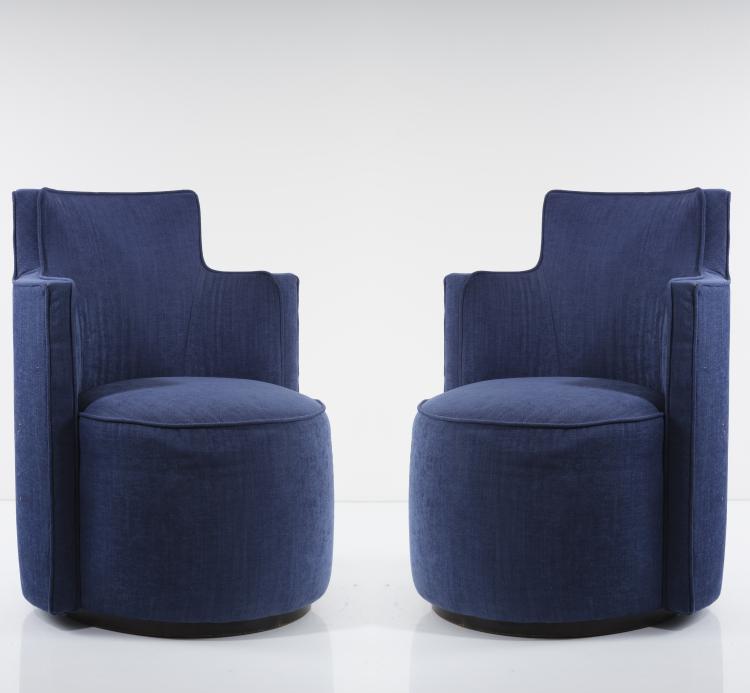 Hauptbild zu Objekt, 2 easy chairs, c. 1989, Andr&eacute;e Putman, &Eacute;cart International, Paris, 157B 530