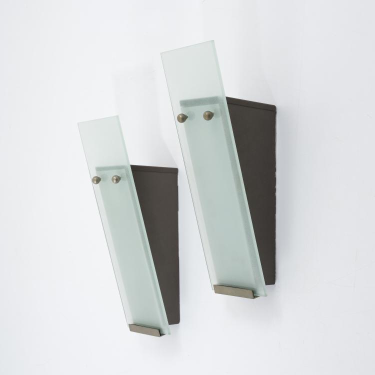 Bild 1 zu Objekt, 2 wall lights, c. 1989, Andr&eacute;e Putman, &Eacute;cart International, Paris, 157B 534