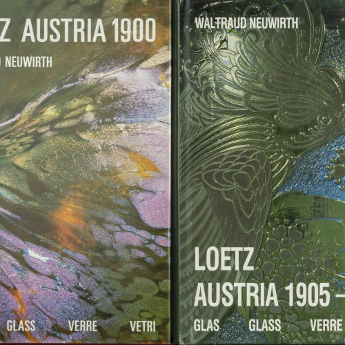 Collection of two books. Loetz Austria. Glass, 1900 and 1905-1918, 1986