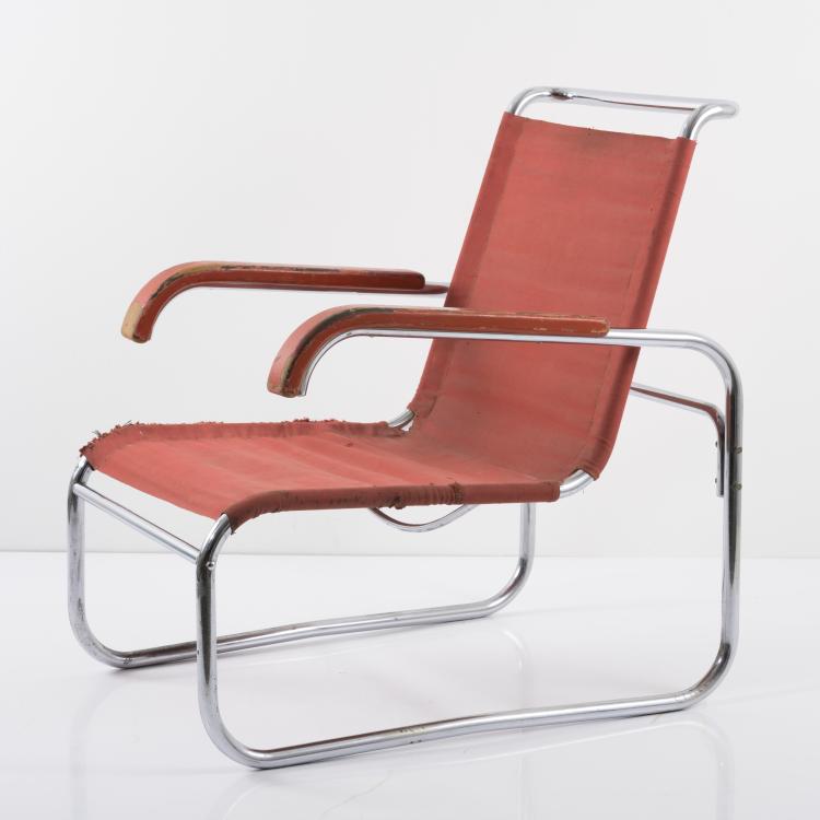 Hauptbild zu Objekt, Armlehnsessel 'B 35', um 1928/29, Marcel Breuer, Thonet, Frankenberg, 157A 3